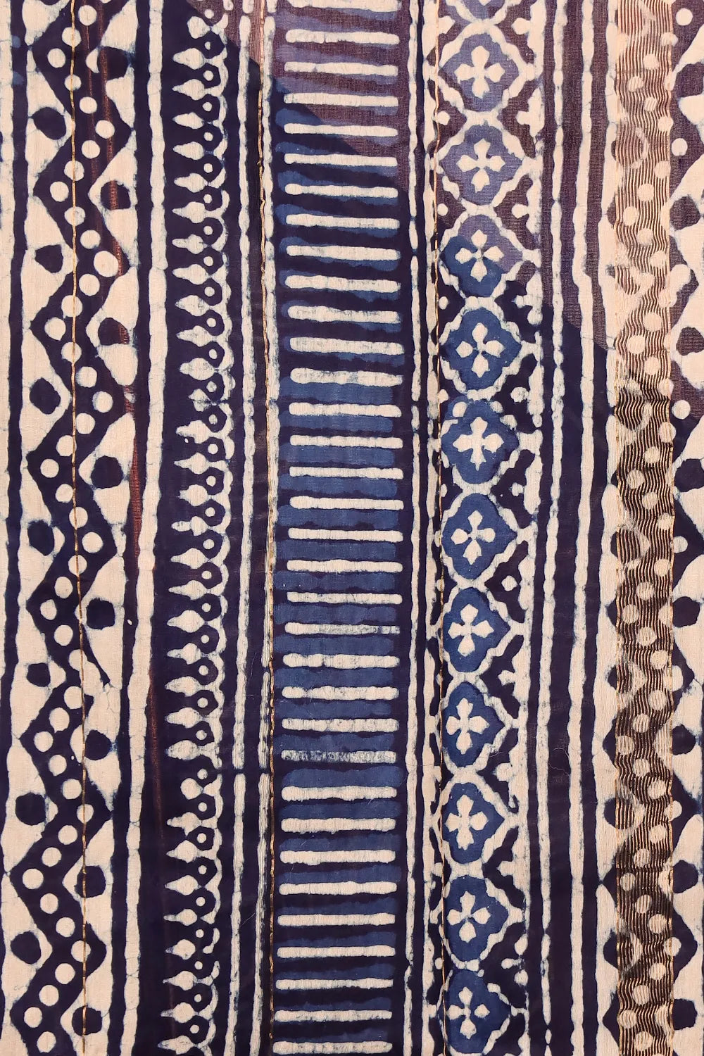 Navy Blue Chanderi Silk Saree