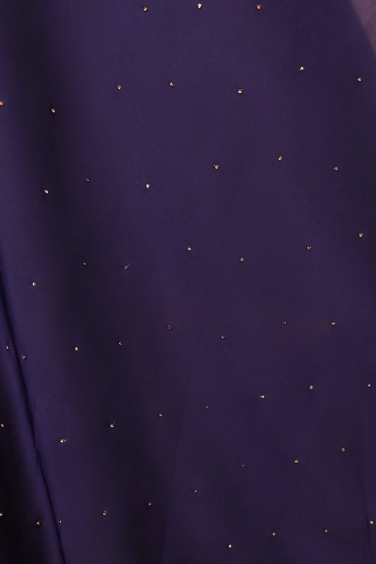 Navy Blue Crepe Saree