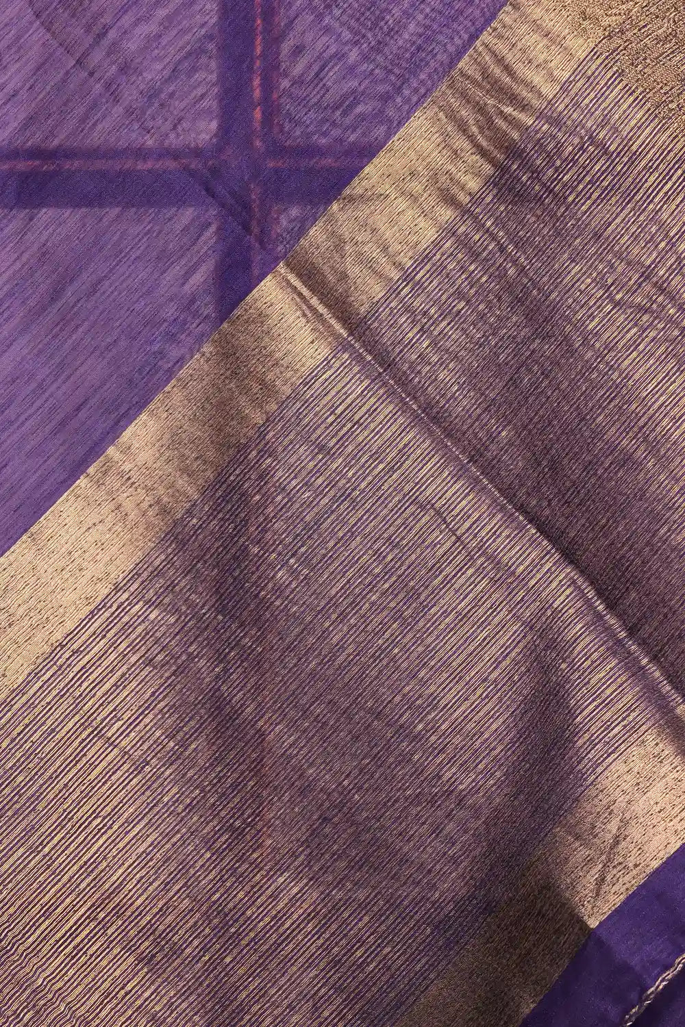 Navy Blue Jute Banarasi Saree