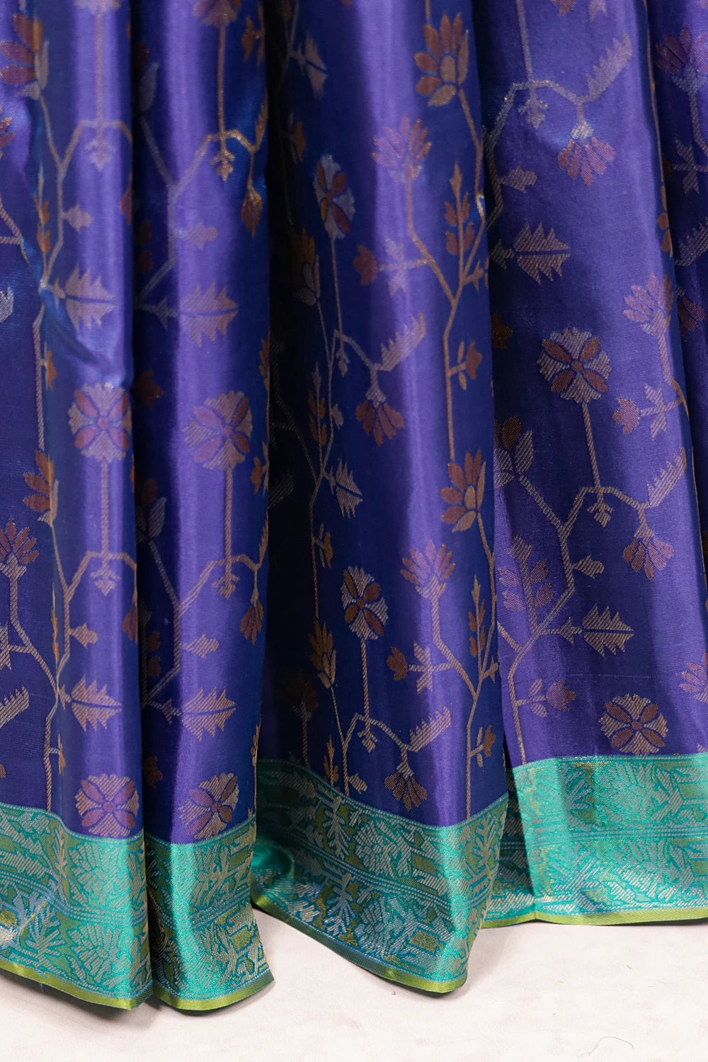 Navy Blue Kancheepuram Silk Saree - Seematti