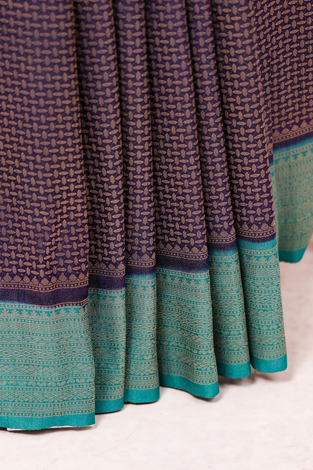 Navy Blue Kubera Silk Saree - Seematti