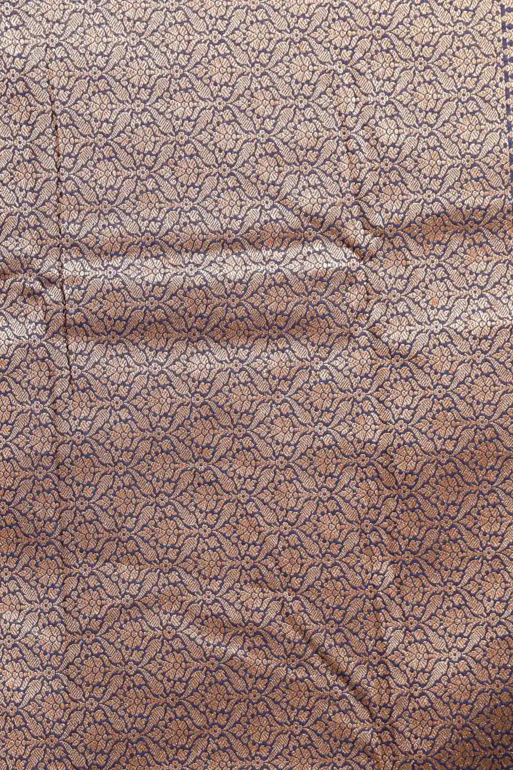 Navy Blue Semi Banarasi Saree - Seematti