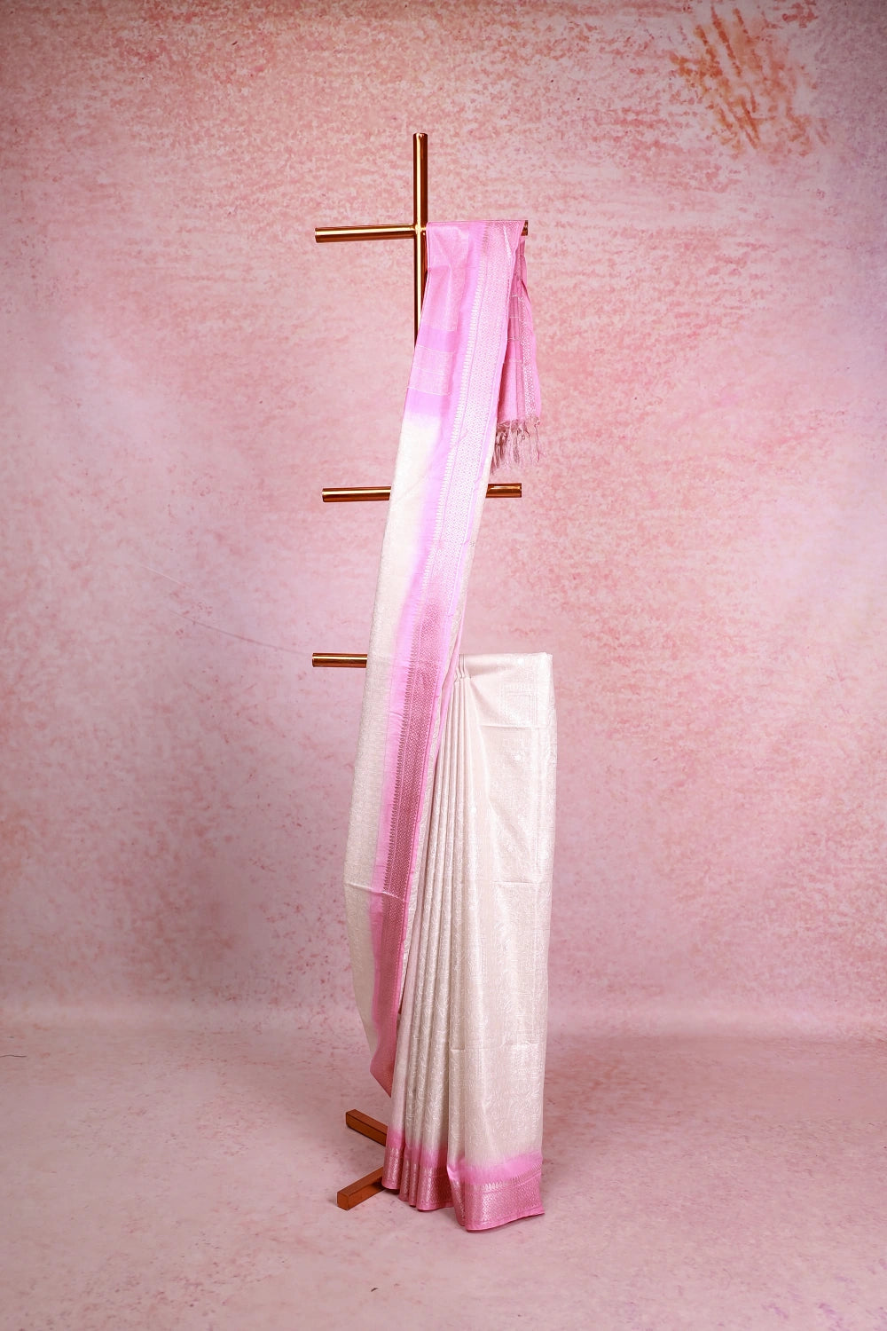 Off White Colour Semi Tussar Saree