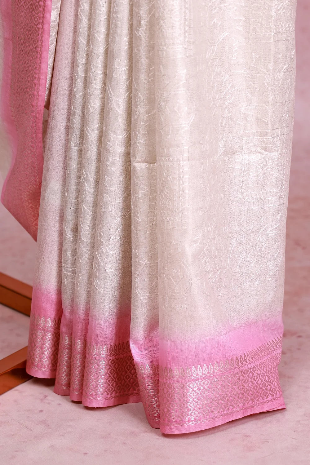 Off White Colour Semi Tussar Saree