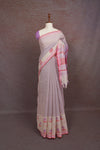Off White Cotton Saree - Seematti