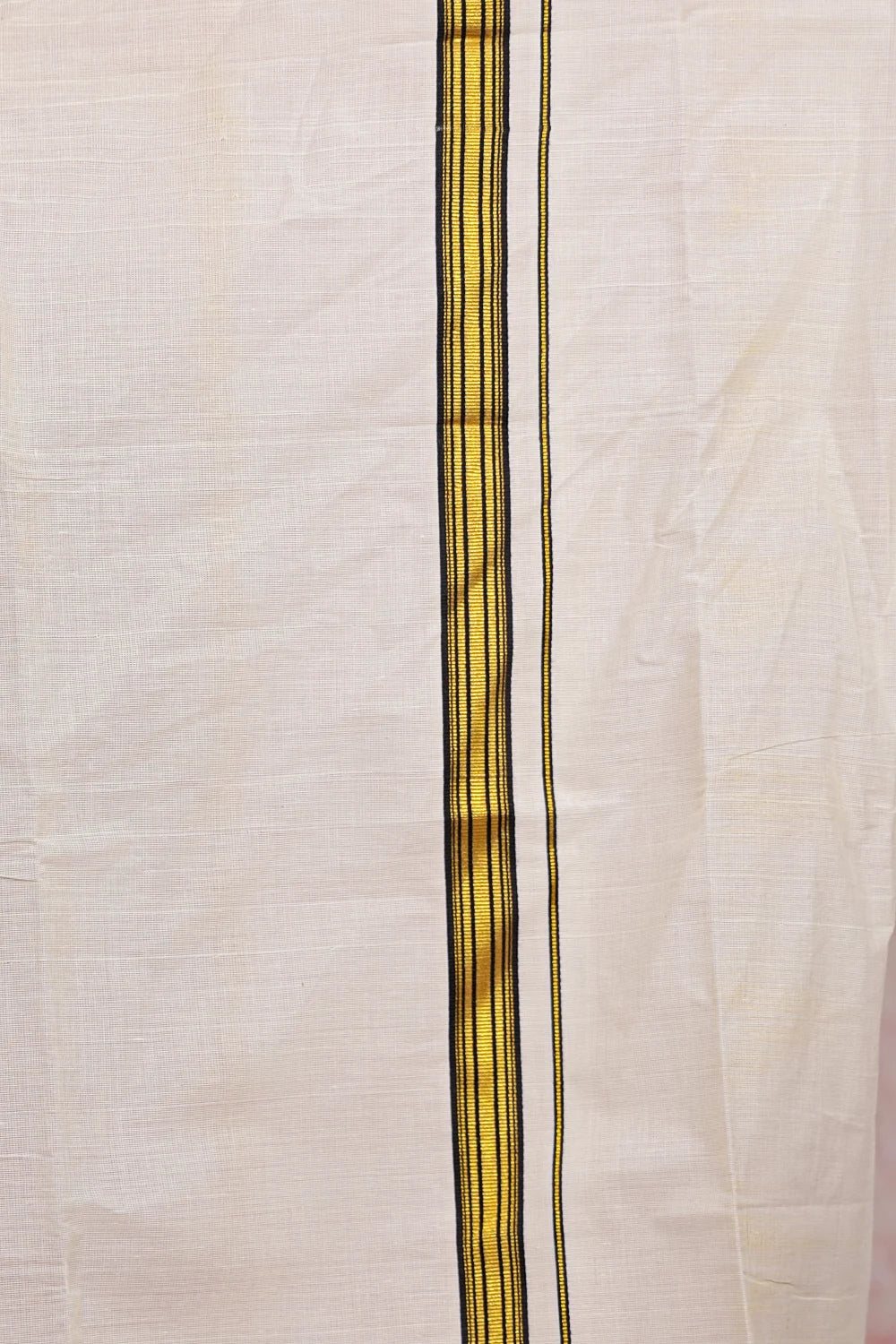 Off White Cotton Set Mundu - Seematti