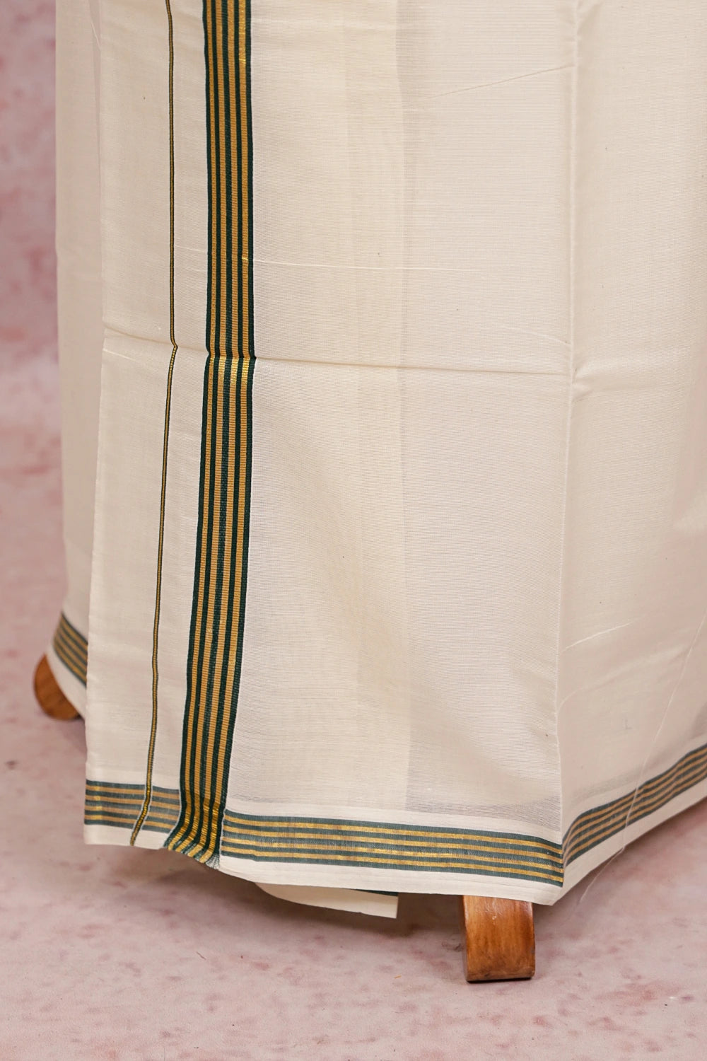 Off White Cotton Set Mundu - Seematti