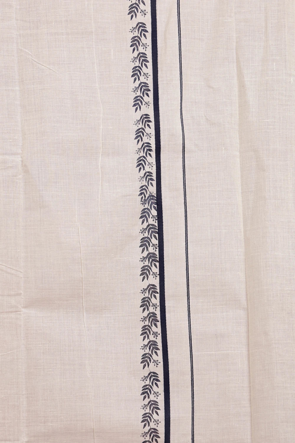 Off White Cotton Set Mundu - Seematti