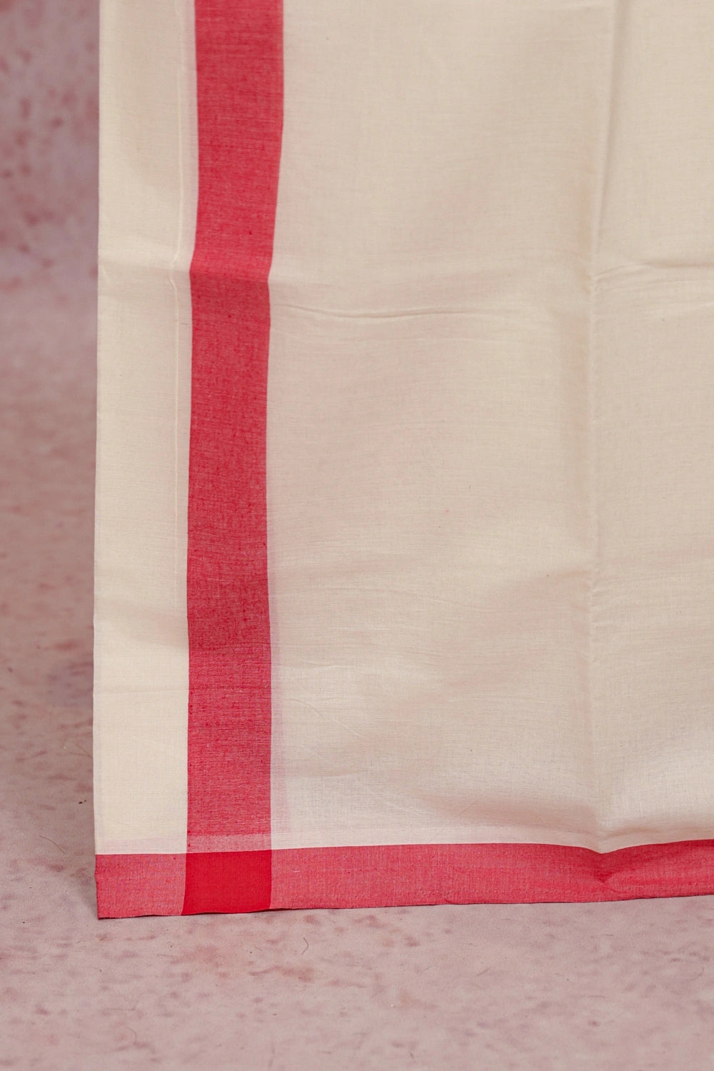Off White Cotton Set Mundu - Seematti