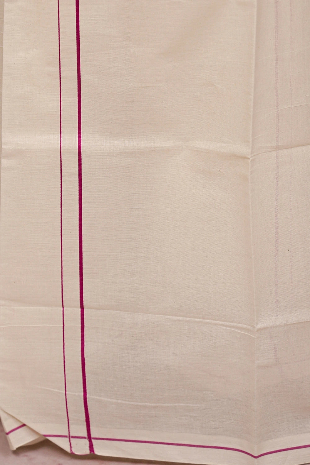 Off White Cotton Set Mundu - Seematti