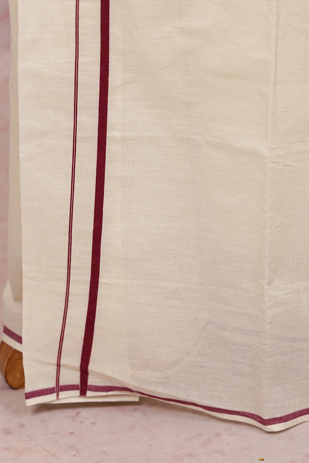 Off White Cotton Set Mundu - Seematti