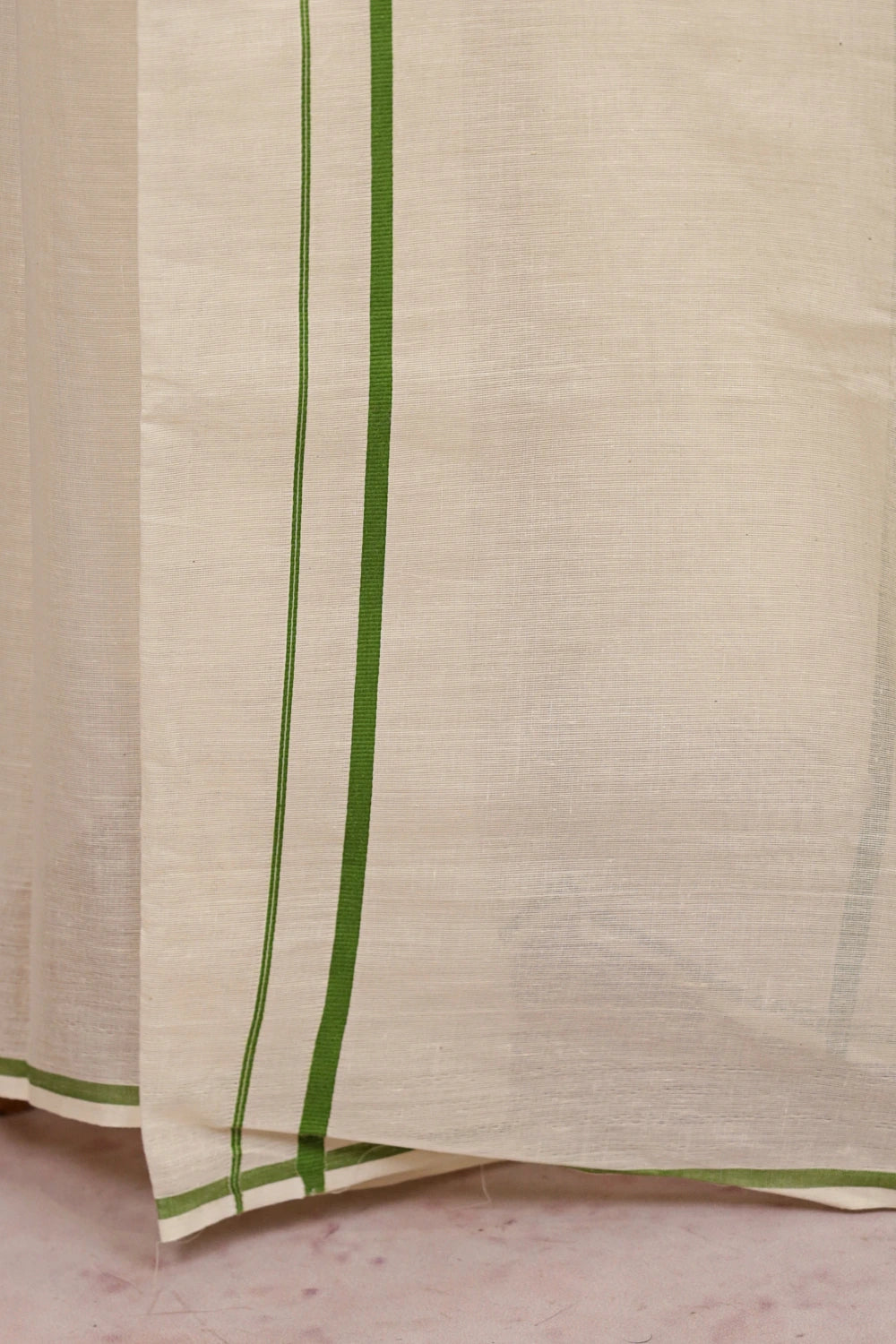 Off White Cotton Set Mundu - Seematti