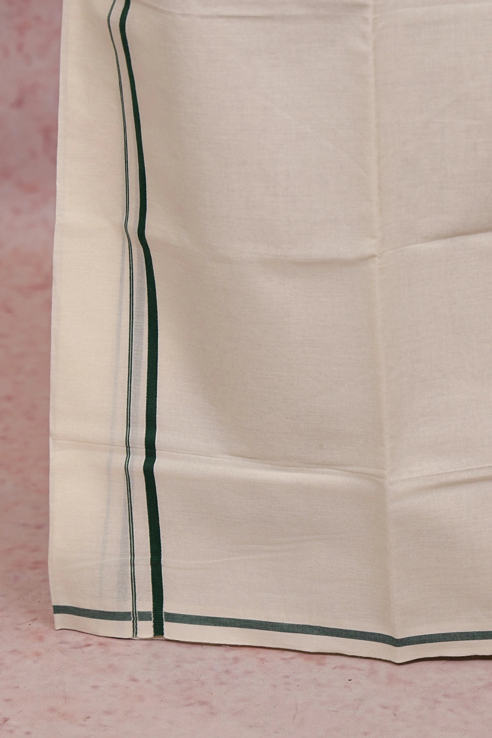 Off White Cotton Set Mundu - Seematti