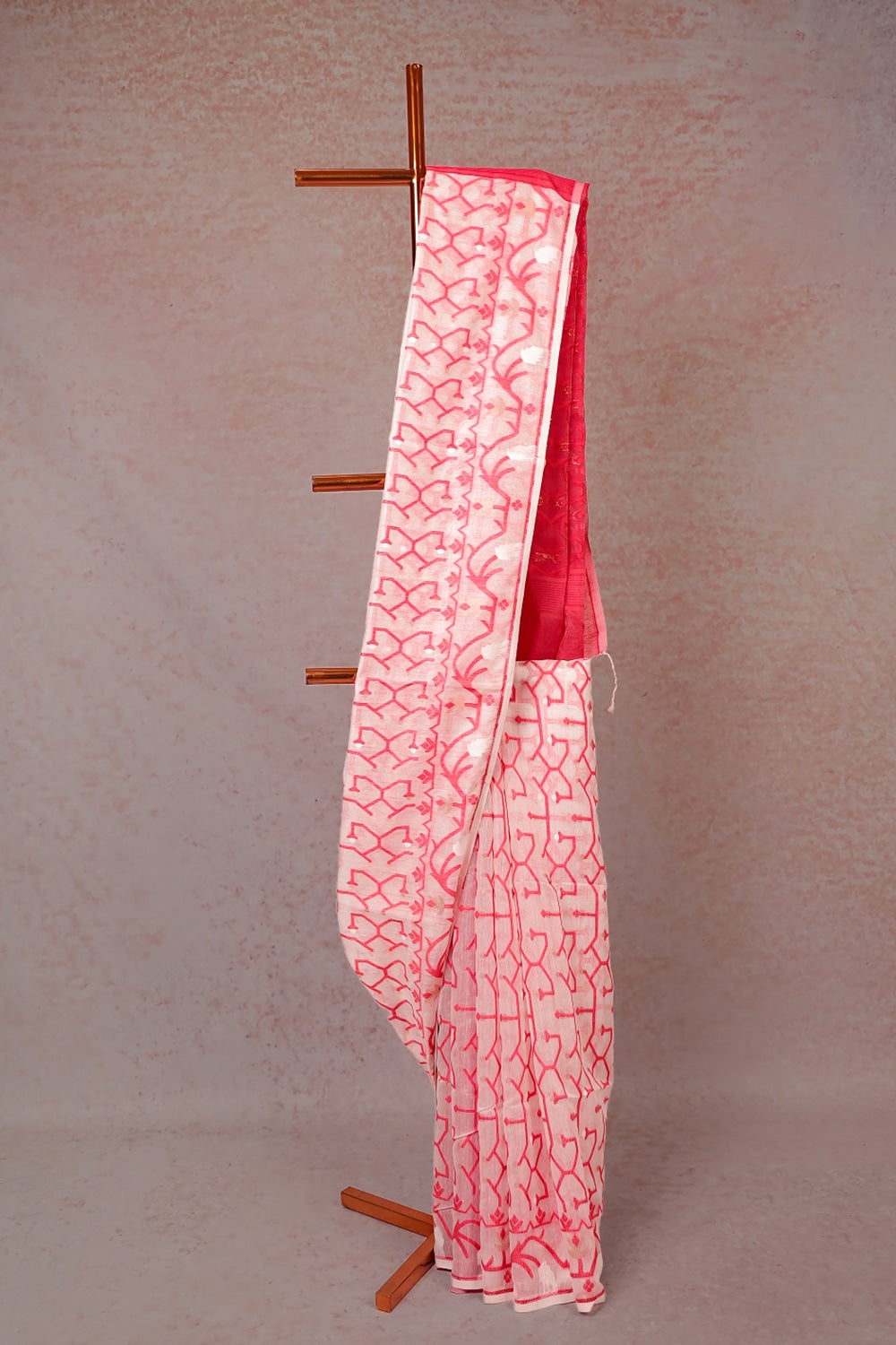 Off White Jute Cotton Saree