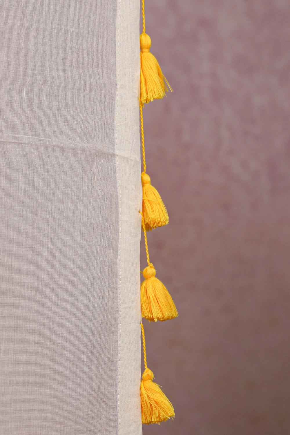 Off White Mul Cotton Kerala Saree - Seematti