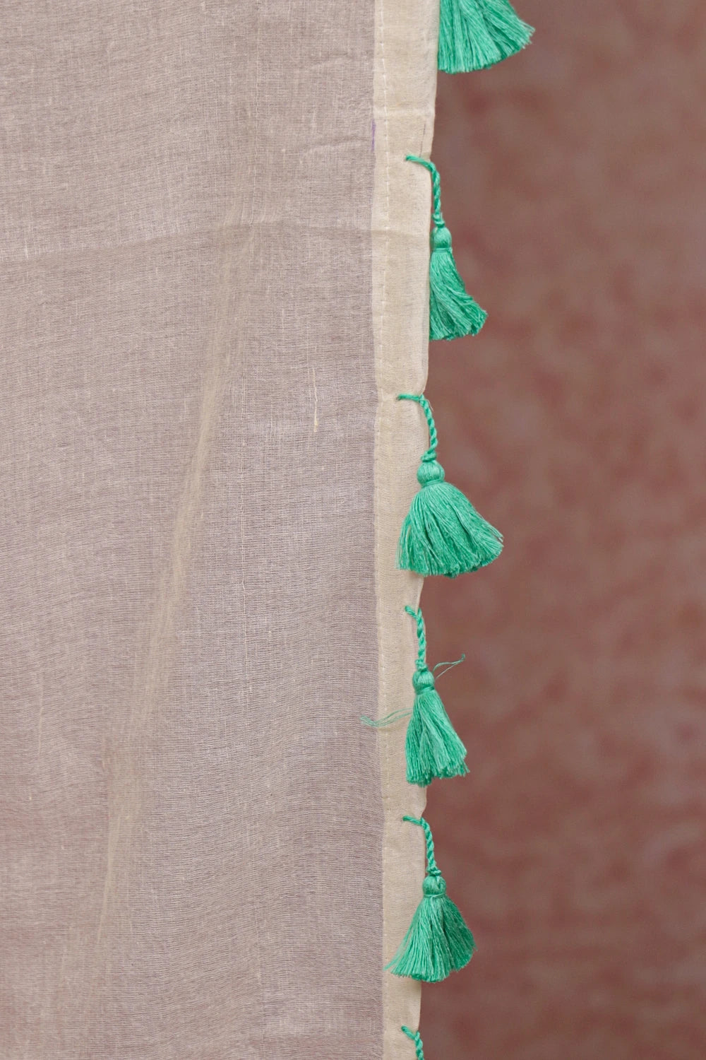 Off White Mul Cotton Kerala Saree - Seematti