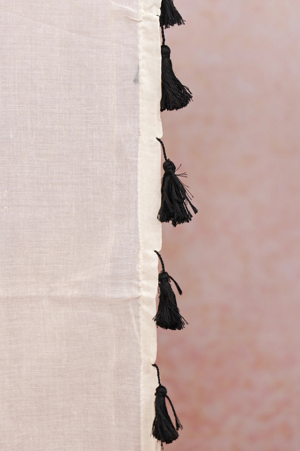 Off White Mul Cotton Kerala Saree - Seematti