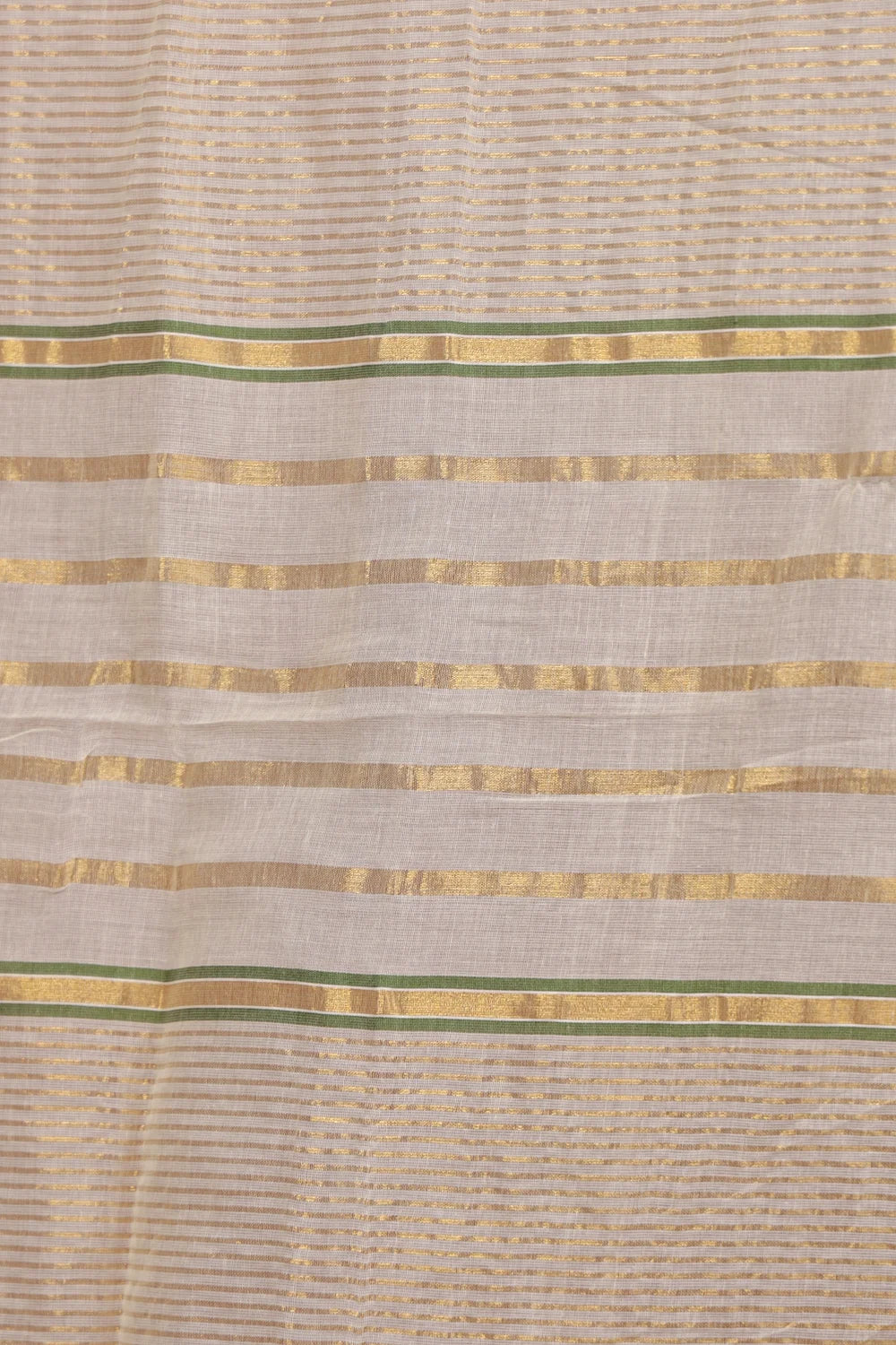 Off White Mul Cotton Kerala Saree - Seematti