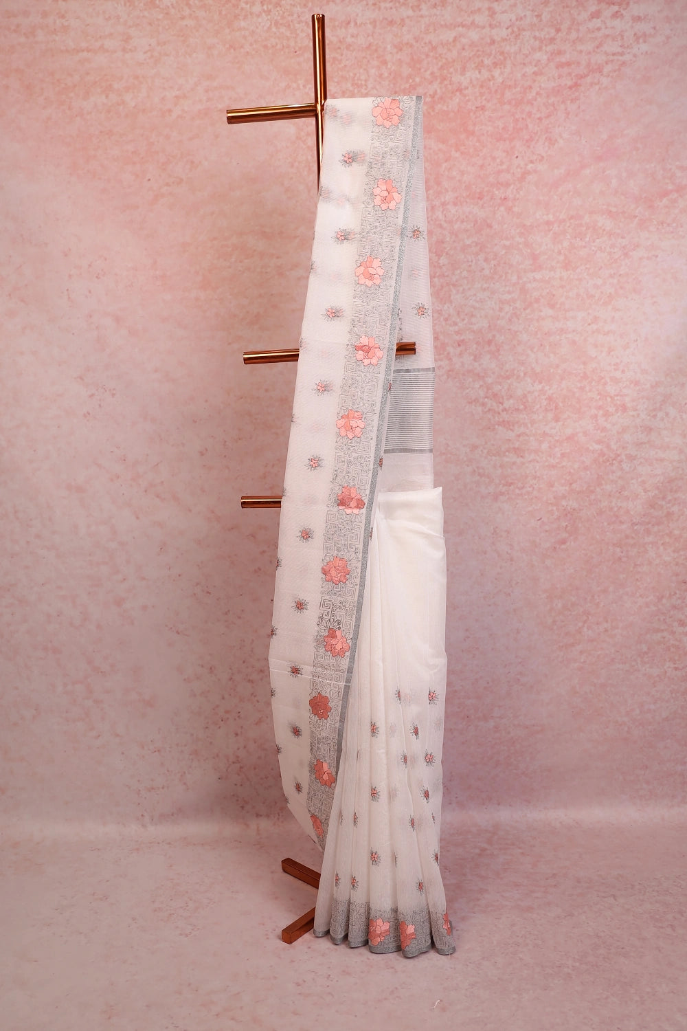 Off White Net Kota Saree