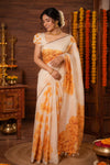 Off White Semi Linen Kerala Saree - Seematti