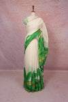 Off White Semi Linen Saree - Seematti