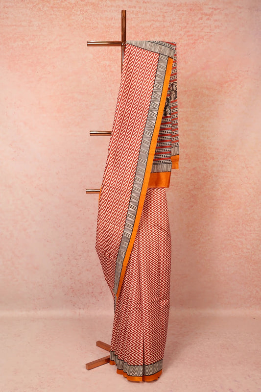 Off White Semi Silk Saree