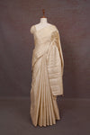 Off White Semi Tussar Saree - Seematti