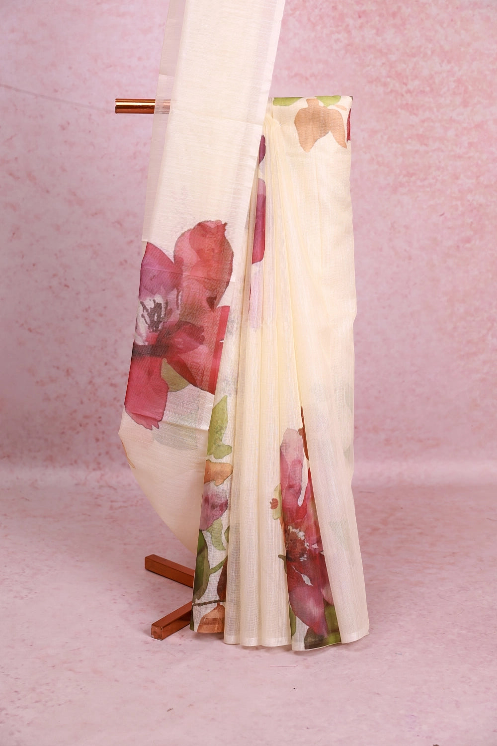 Off White Tissue Organza Saree