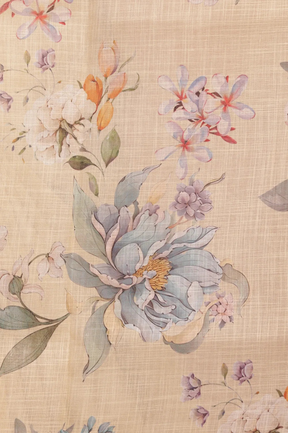 Off White Tussar Jute Saree