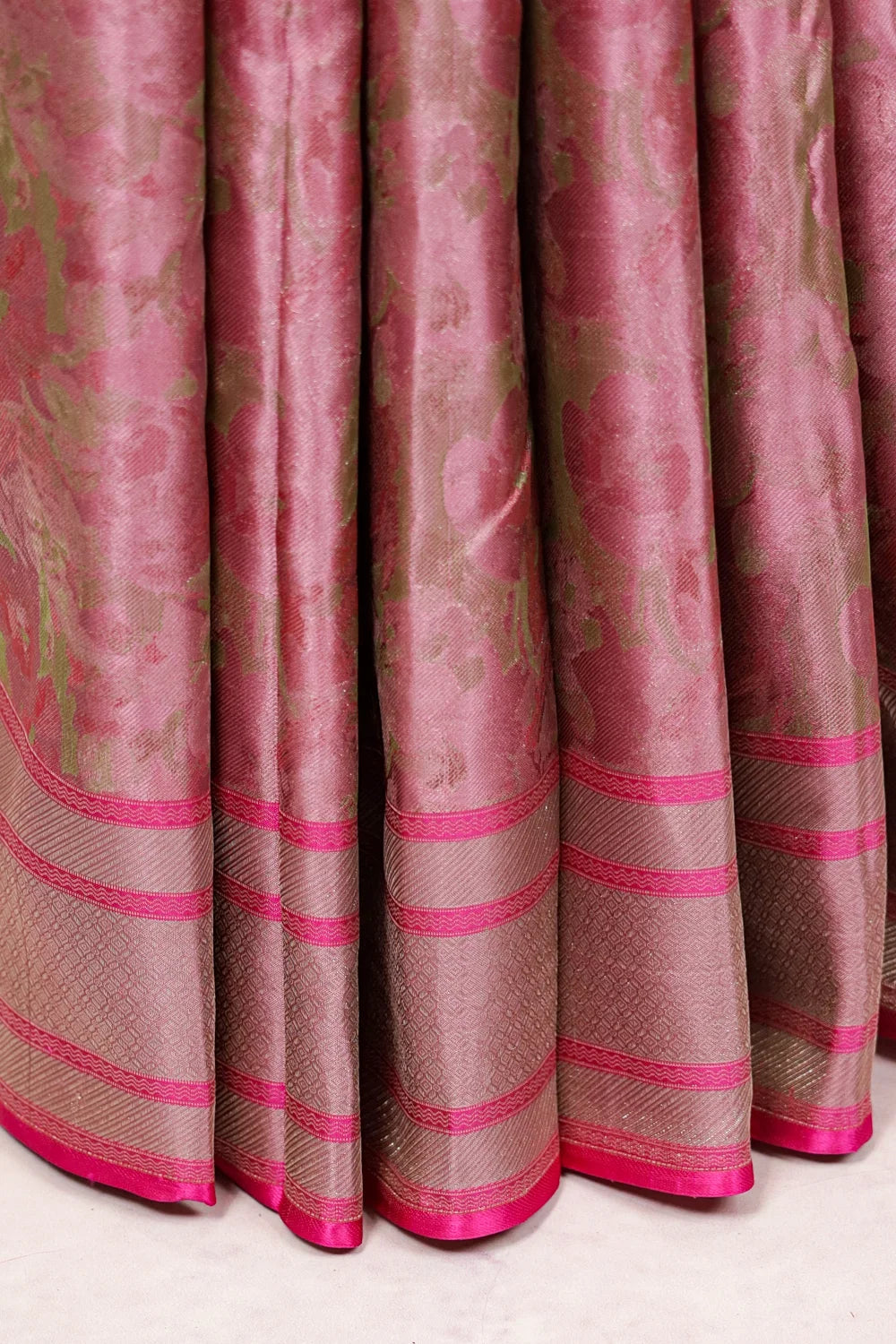 Old Rose Color Kancheepuram Silk Saree - Seematti