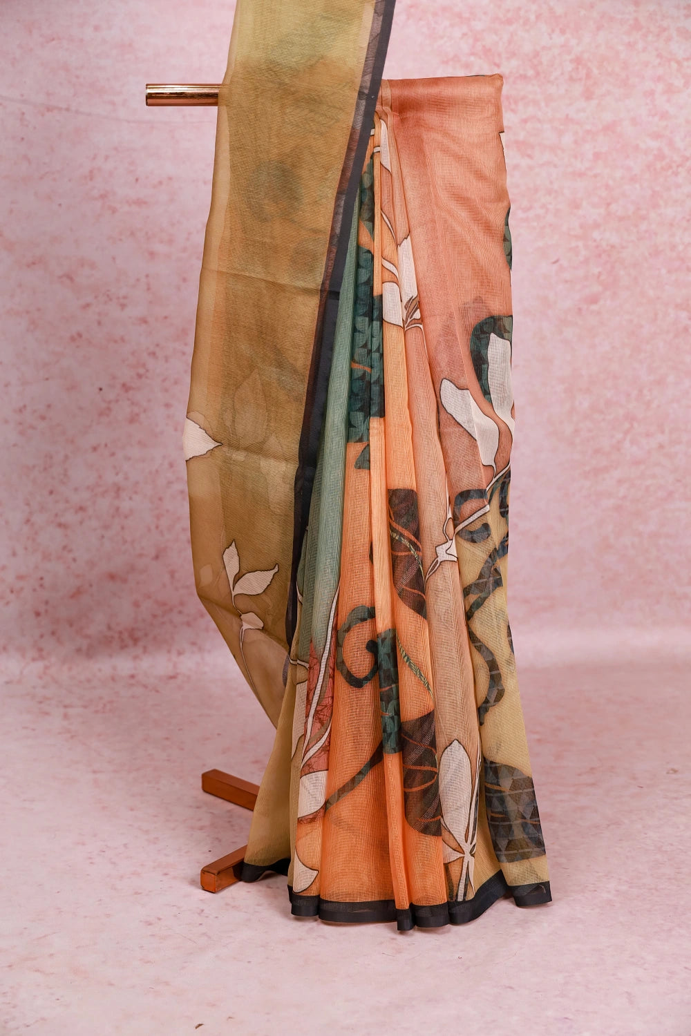 Olive Green Kota Saree