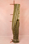 Olive Green Semi Linen Saree