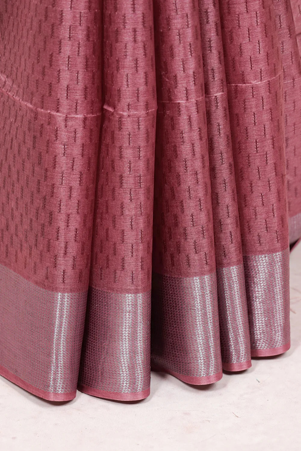 Onion Color Semi Tussar Saree - Seematti