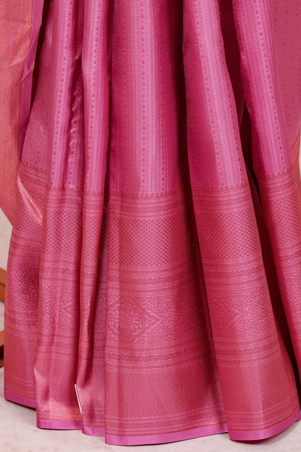 Onion Pink Kancheepuram Silk Saree - Seematti