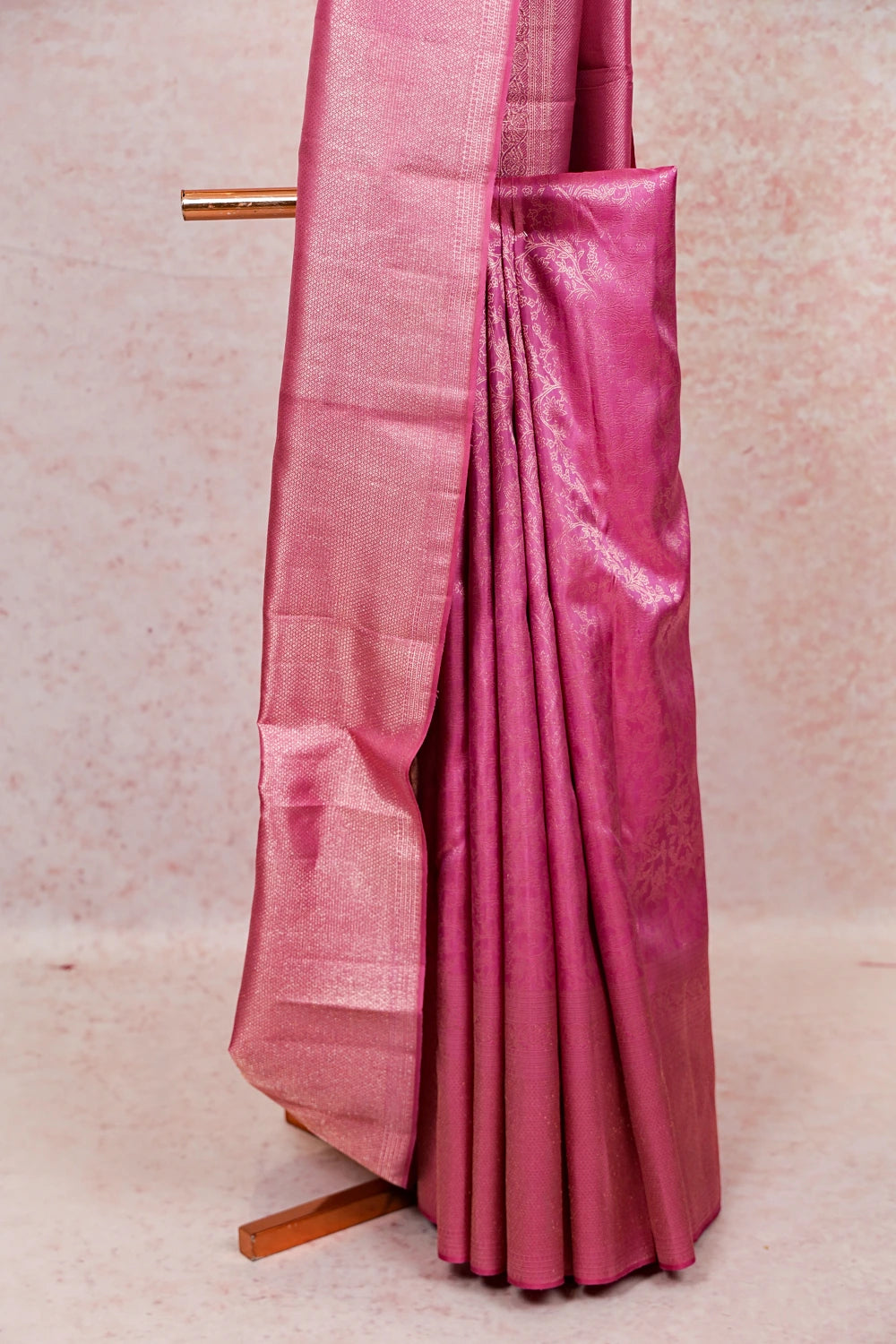 Onion Pink Kancheepuram Silk Saree - Seematti