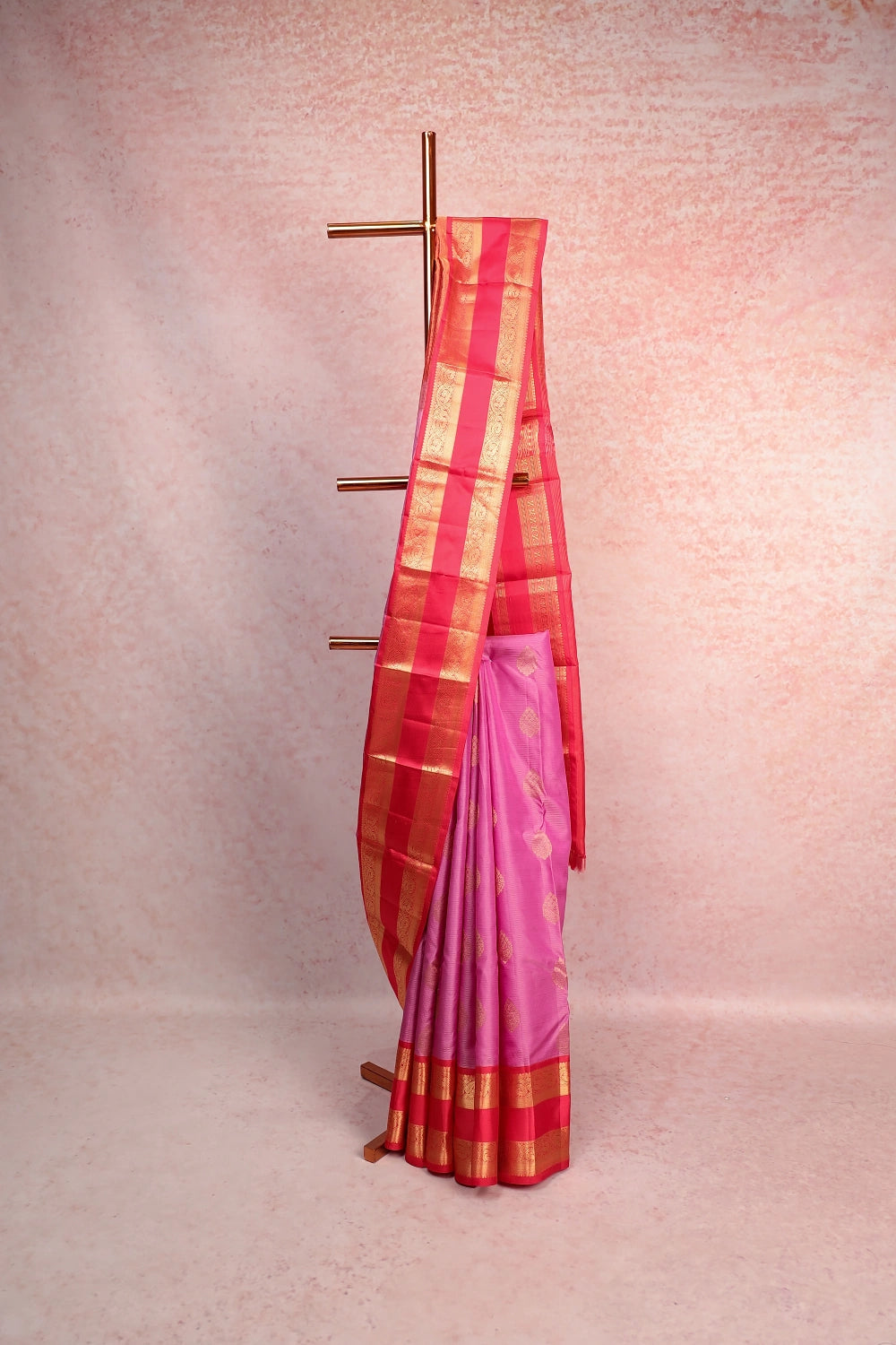 Onion Pink Kancheepuram Soft Silk Saree