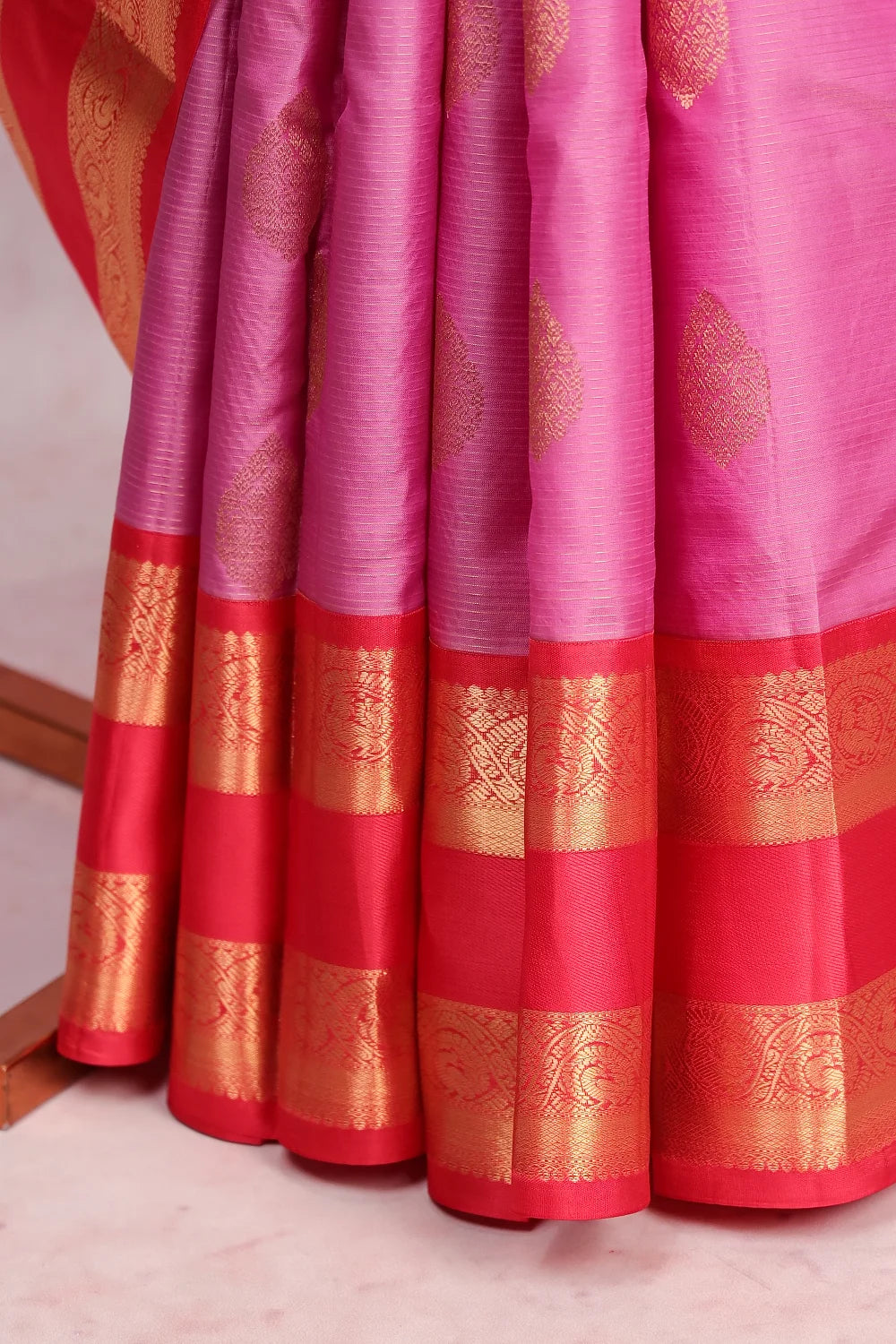 Onion Pink Kancheepuram Soft Silk Saree