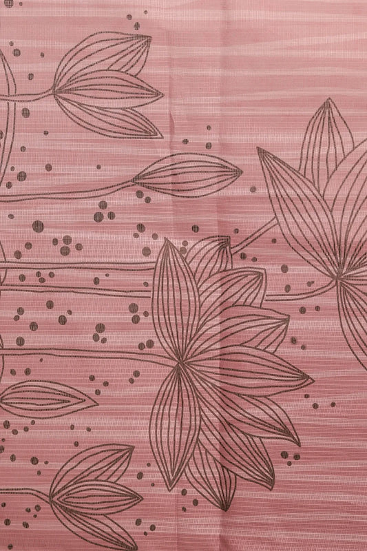 Onion Pink Kota Beads Work Unstitched Churidhar Material
