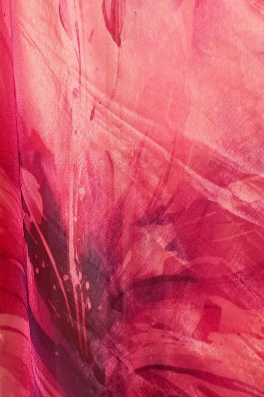 Onion Pink Velvet Organza Saree