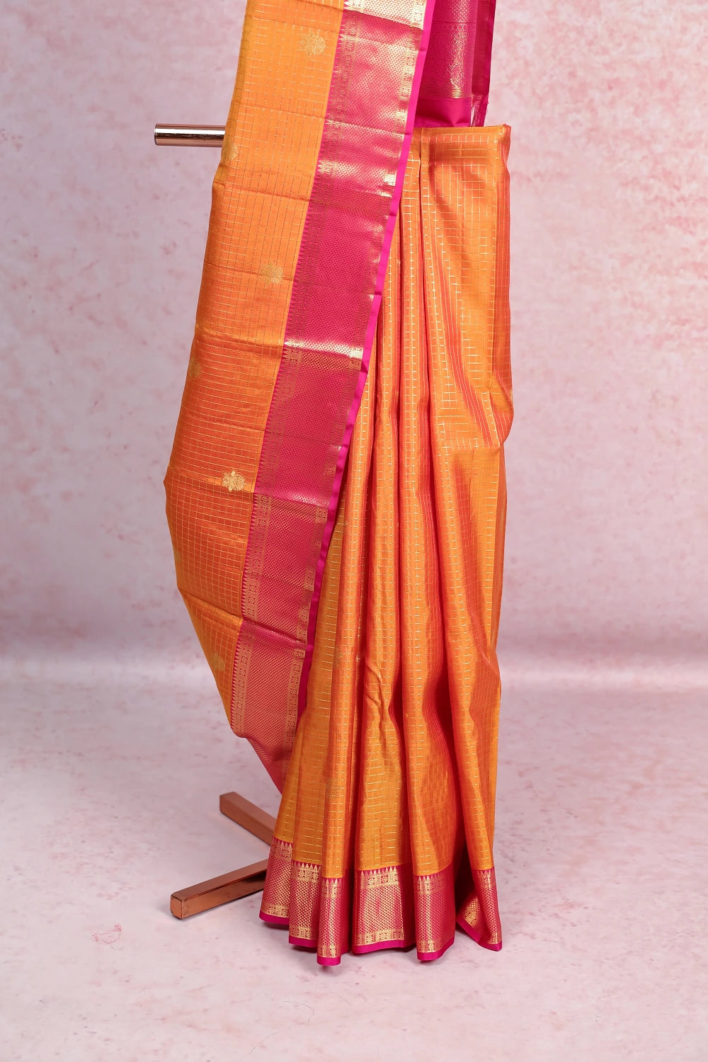 Orange Kancheepuram Silk Saree