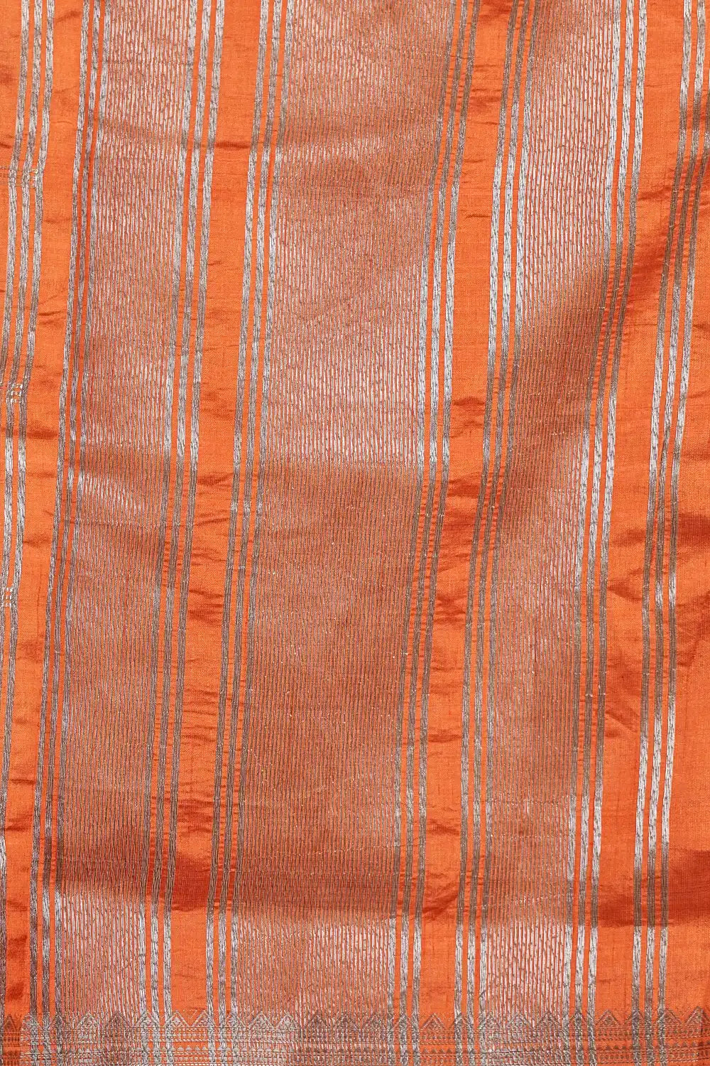 Orange Semi Jute Saree