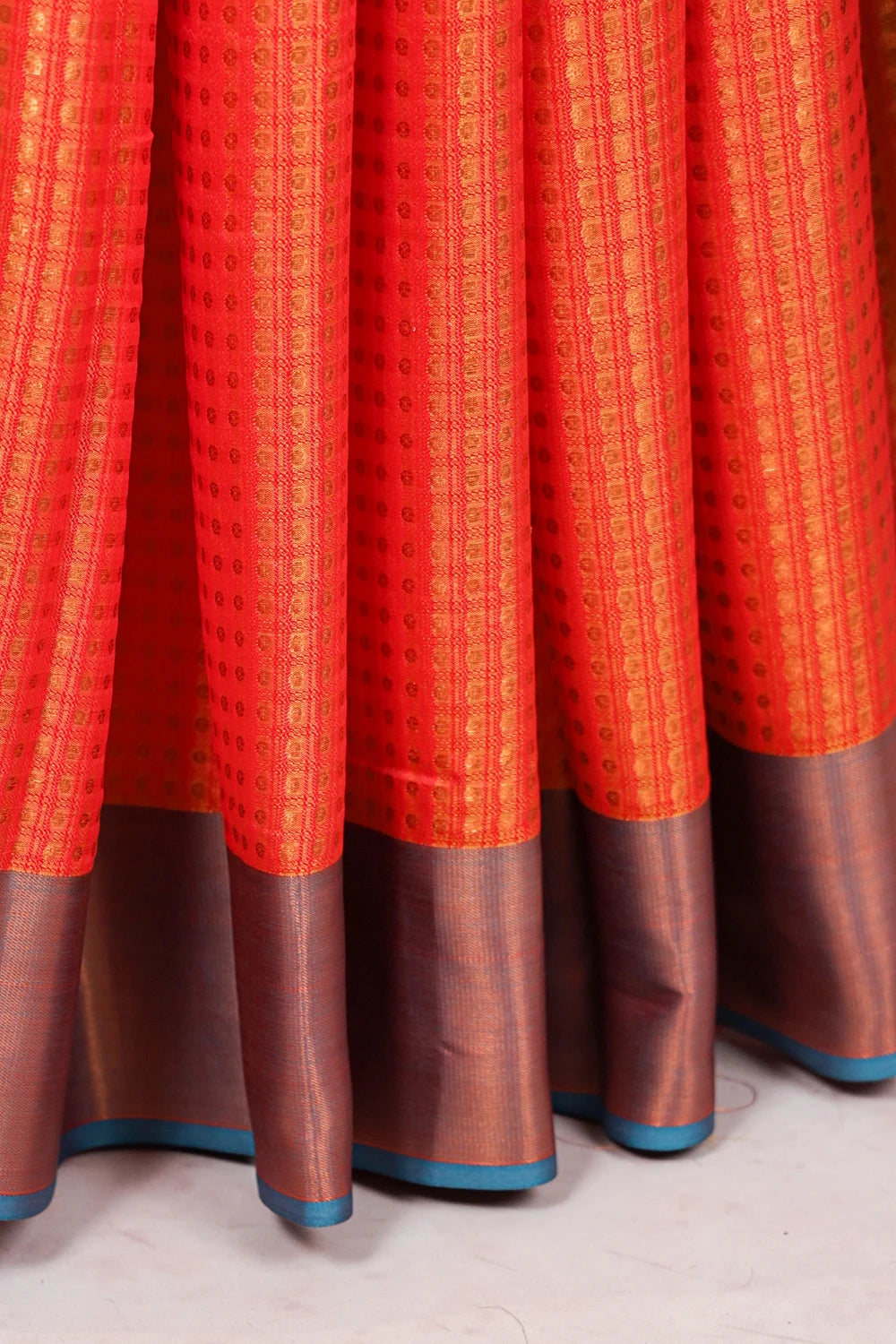 Orange Semi Silk Saree - Seematti