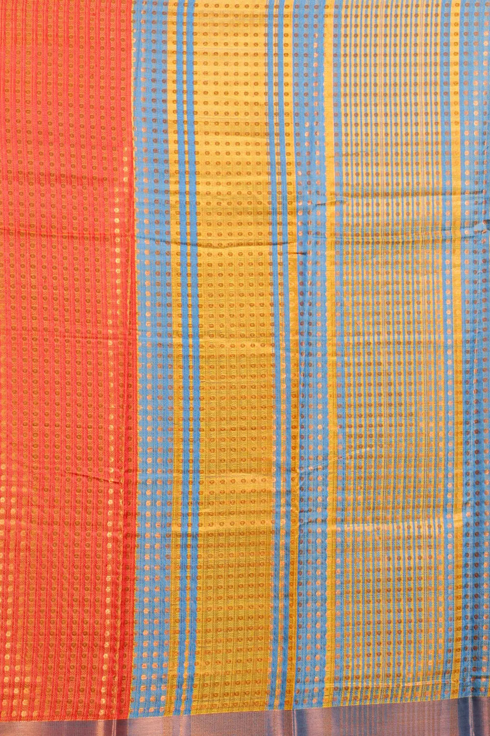 Orange Semi Silk Saree - Seematti