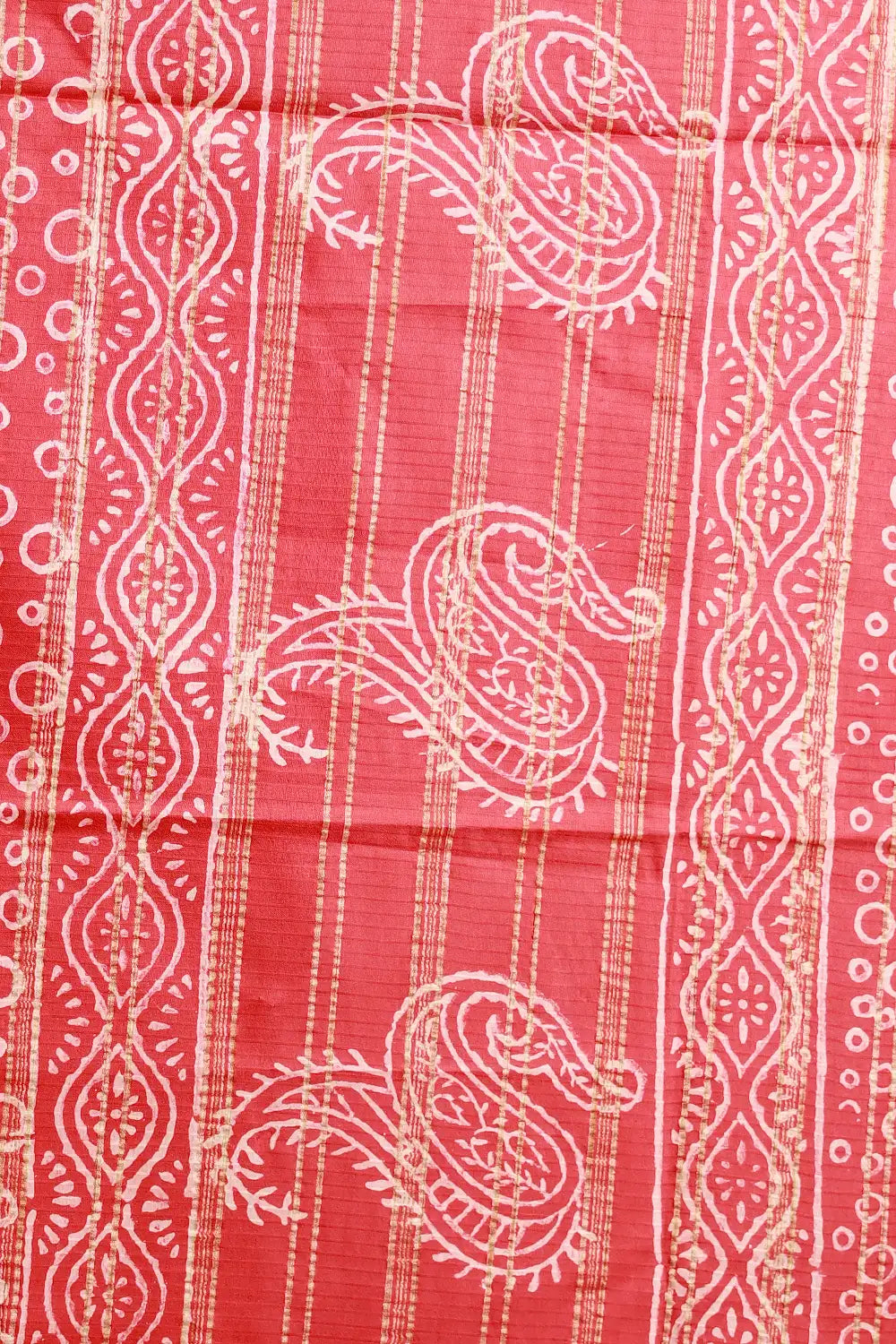 Orange Semi Tussar Saree