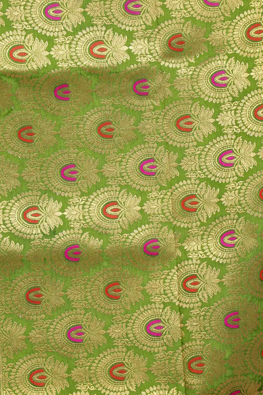 Parrot Green Semi Jute Saree - Seematti