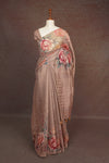 Pastel Brown Semi Linen Saree