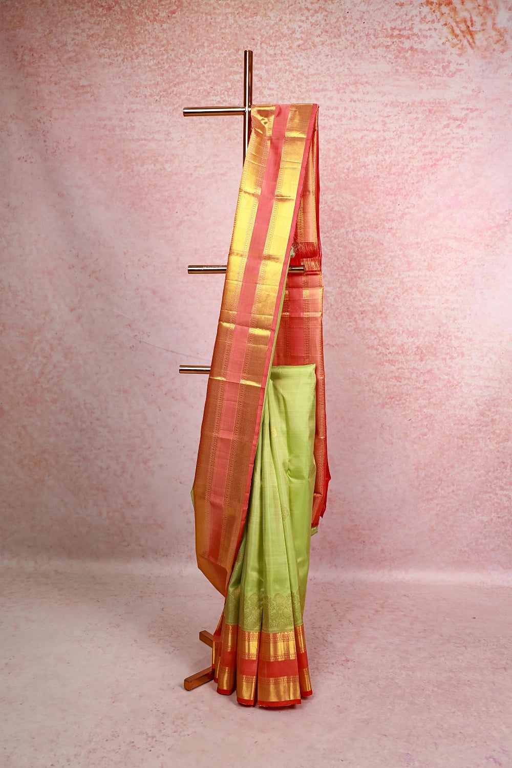 Pastel Green Kancheepuram Silk Saree