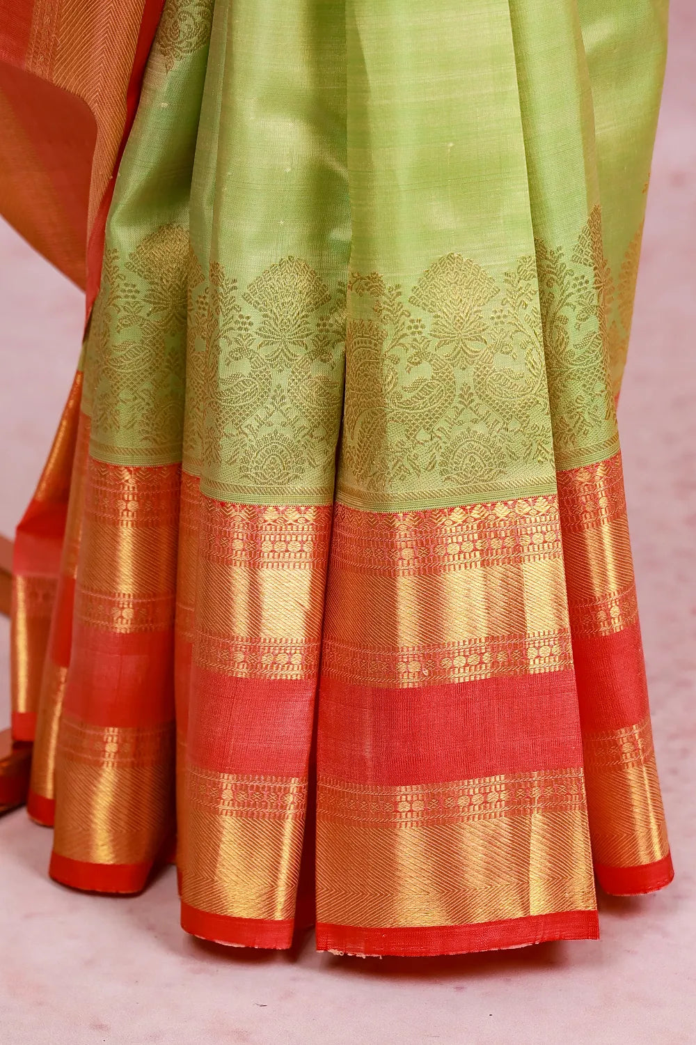 Pastel Green Kancheepuram Silk Saree