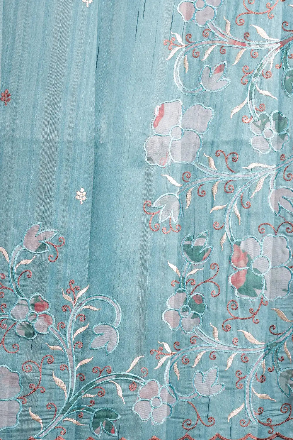 Pastel Green Semi Tussar Saree