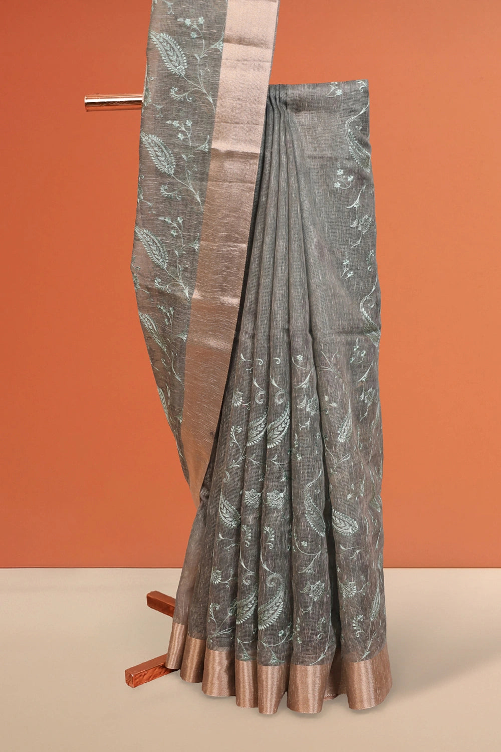 Pastel Green Tissue Kota Saree